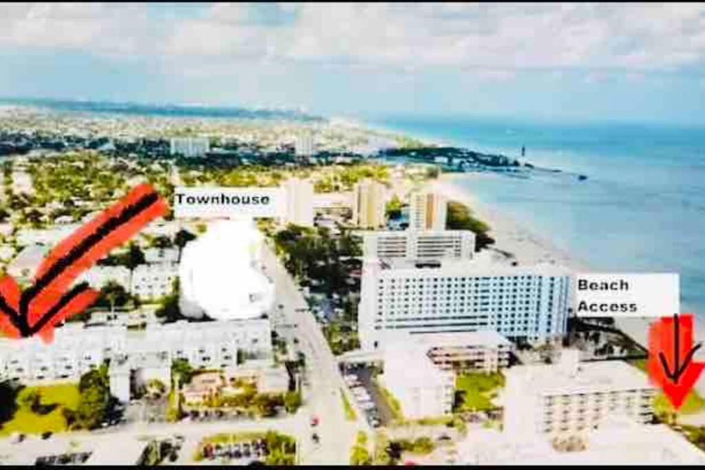 Across The Ocean Few Steps To Beach Contemporary Three Bedroom Townhouse Pompano Beach Zewnętrze zdjęcie